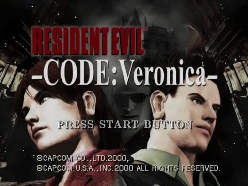 Resident Evil CODE Veronica title screen for Sega Dreamcast